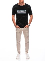 Marškinėliai vyrams Edoti 122357-7, juodi kaina ir informacija | Vyriški marškinėliai | pigu.lt