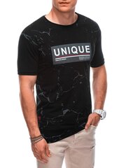Marškinėliai vyrams Edoti 122357-7, juodi kaina ir informacija | Vyriški marškinėliai | pigu.lt