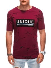 мужская футболка s1793 - красная цена и информация | Мужские футболки | pigu.lt