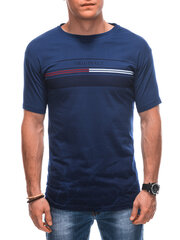 мужская футболка s1856 - темно-синяя цена и информация | Мужские футболки | pigu.lt