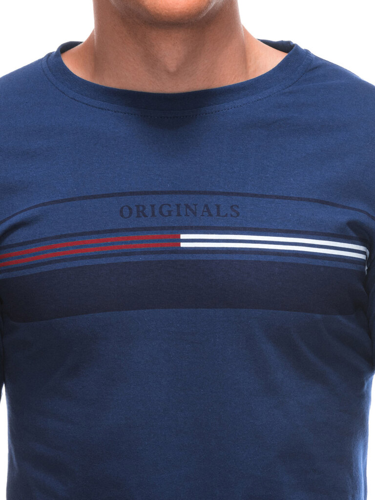 Marškinėliai vyrams Edoti 122347-7, mėlyni kaina ir informacija | Vyriški marškinėliai | pigu.lt