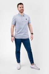 Polo stripe l monotox for men's blue mx22098 MX22098 цена и информация | Футболка мужская | pigu.lt