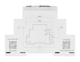 BleBox SwitchBox DIN 1 kanalo 16A Wifi išmanioji relė and DIN bėgelio kaina ir informacija | Apsaugos sistemos, valdikliai | pigu.lt