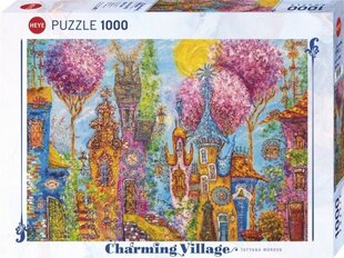 Dėlionė Žavingas kaimas: rožiniai medžiai, 1000 d. kaina ir informacija | Dėlionės (puzzle) | pigu.lt