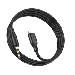 Borofone Cable BL18 - jack 3,5mm to Lightning - 1 metr black цена и информация | Кабели для телефонов | pigu.lt