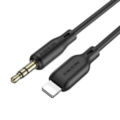 Borofone Cable BL18 - jack 3,5mm to Lightning - 1 metr black цена и информация | Кабели для телефонов | pigu.lt