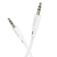 Borofone Cable BL18 - jack 3,5mm to jack 3,5mm - 1 metr white цена и информация | Кабели для телефонов | pigu.lt