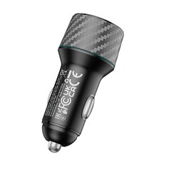 Borofone Car charger BZ21A Brilliant - 2xUSB - QC 3.0 36W black цена и информация | Зарядные устройства для телефонов | pigu.lt