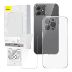 Transparent Case and Tempered Glass set Baseus Corning for iPhone 12 цена и информация | Чехлы для телефонов | pigu.lt