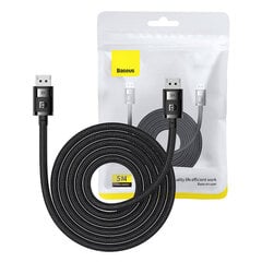 DP 8K to DP 8K cable Baseus High Definition 5m (black) цена и информация | Кабели и провода | pigu.lt