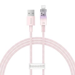 Fast Charging cable Baseus USB-A to Lightning Explorer Series 1m, 2.4A (pink) цена и информация | Кабели для телефонов | pigu.lt