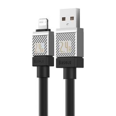 Baseus Кабель для быстрой зарядки Baseus USB-A на Lightning CoolPlay Series 2 м, 2,4 А (черный) цена и информация | Кабели для телефонов | pigu.lt