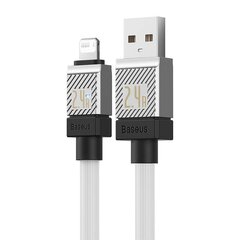 Baseus Кабель для быстрой зарядки Baseus USB-A на Lightning CoolPlay Series 2м, 2,4А (белый) цена и информация | Кабели для телефонов | pigu.lt