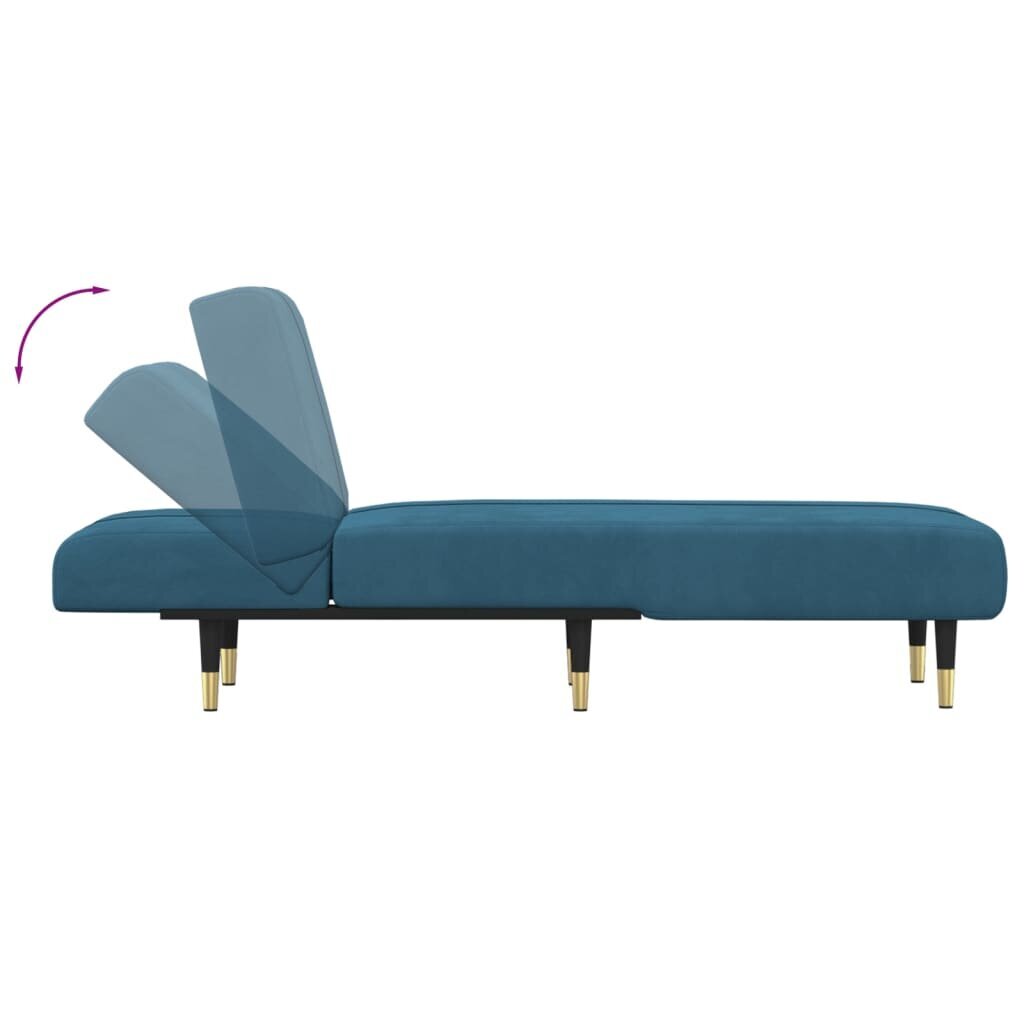 Poilsio gultas vidaXL, mėlynas kaina ir informacija | Svetainės foteliai | pigu.lt