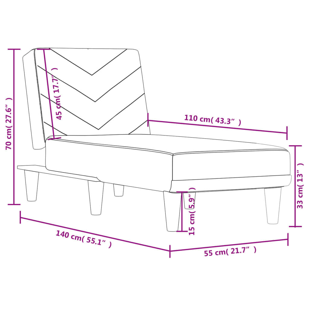 Poilsio gultas vidaXL, pilkas цена и информация | Svetainės foteliai | pigu.lt