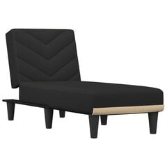 Poilsio gultas vidaXL, juodas цена и информация | Кресла в гостиную | pigu.lt