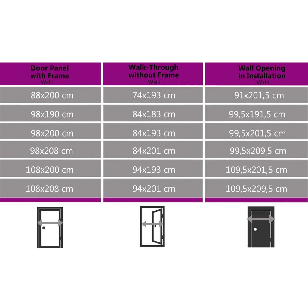 vidaXL Priekinės durys baltos spalvos 98x200cm kaina ir informacija | Lauko durys | pigu.lt