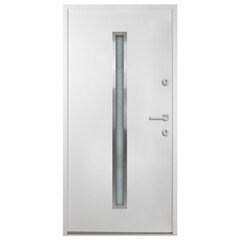 vidaXL Priekinės durys baltos spalvos 110x207,5cm 3190523 цена и информация | Межкомнатные двери | pigu.lt