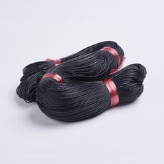Medvilnė virvutė, 1 mm, 5 m, juoda kaina ir informacija | Papuošalų gamybai, vėrimui | pigu.lt