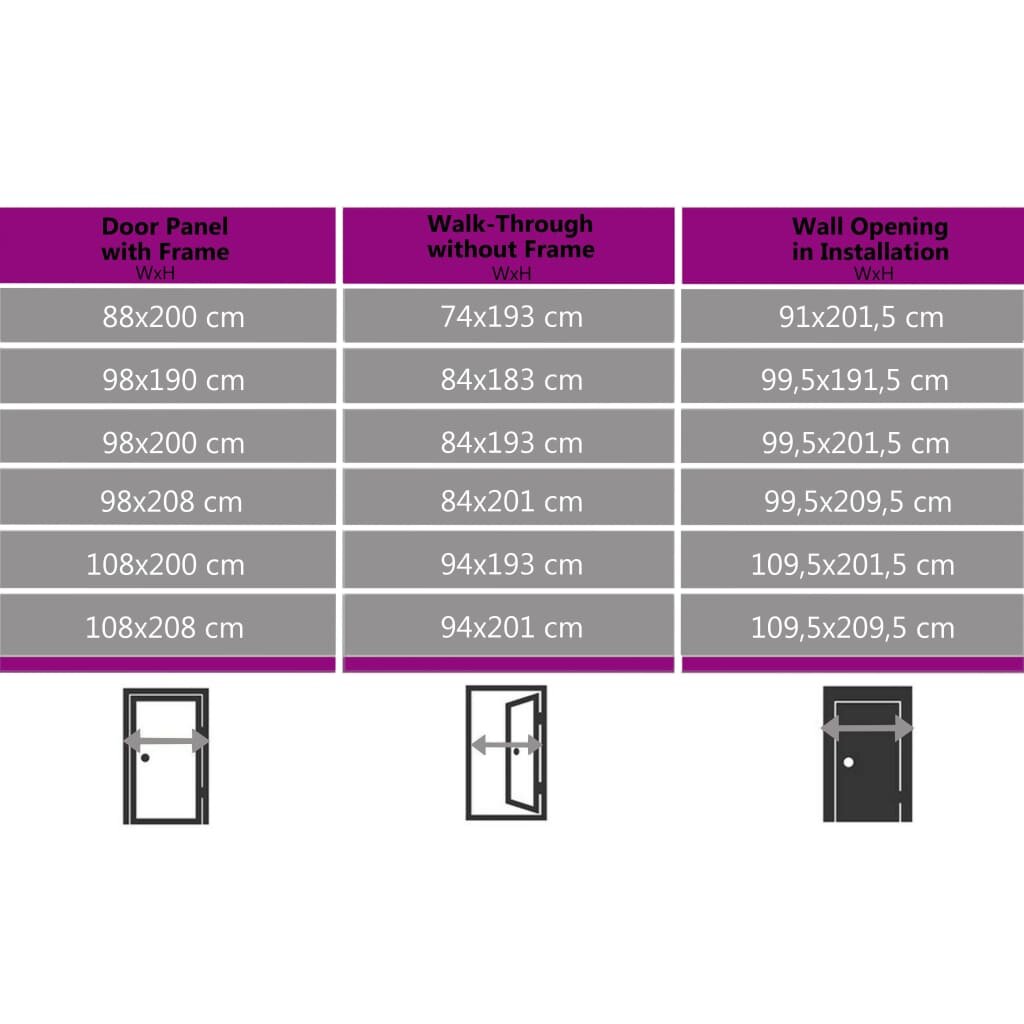 vidaXL Priekinės durys antracito spalvos 100x200cm kaina ir informacija | Lauko durys | pigu.lt