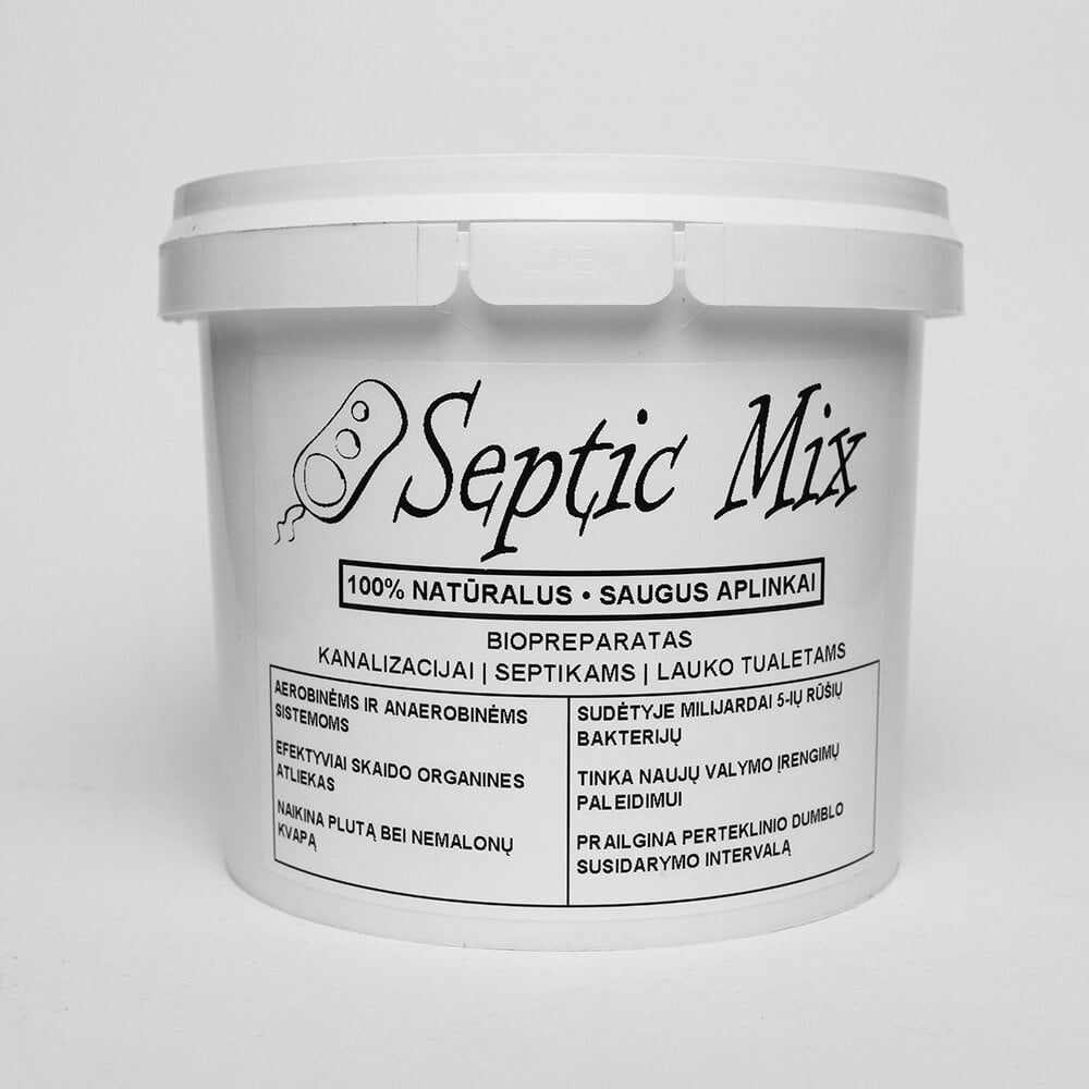 Bakterijos kanalizacijai, valymo įrenginiams, lauko tualetams Septic Mix, 0.5 kg цена и информация | Mikroorganizmai, bakterijos | pigu.lt
