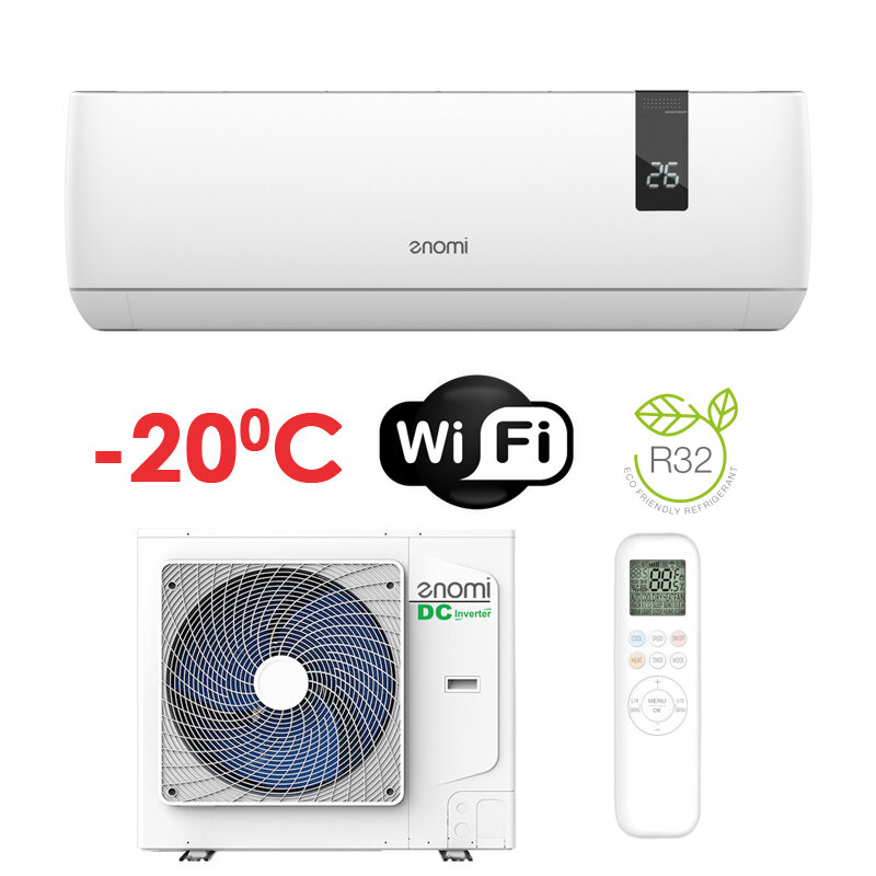 Oro kondicionierius / šilumos siurblys oras-oras ENOMI JL Split 3,5/3,8 kW, R32 su WIFI EN-12/JL (-20°C) цена и информация | Kondicionieriai, šilumos siurbliai, rekuperatoriai | pigu.lt