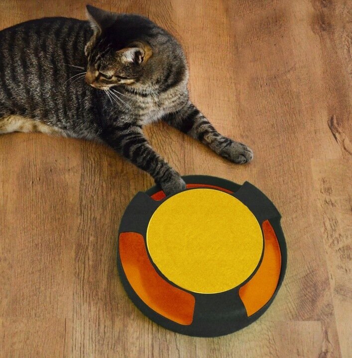 Žaislas katei ratas su pele Iso, 25 cm kaina ir informacija | Žaislai katėms | pigu.lt