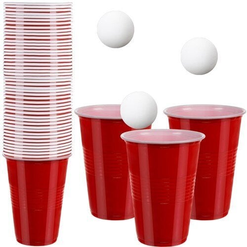 Beer Pong žaidimas, 50 vnt. kaina ir informacija | Vakarėliams ir šventėms | pigu.lt
