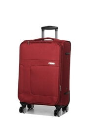 Дорожный чемодан Airtex 618/24, бордовый цена и информация | Чемоданы, дорожные сумки | pigu.lt