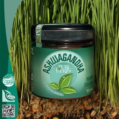 Ajurvedinis augalas Pure Herbs Ashwagandha, 50g kaina ir informacija | Arbatos ir vaistažolės | pigu.lt