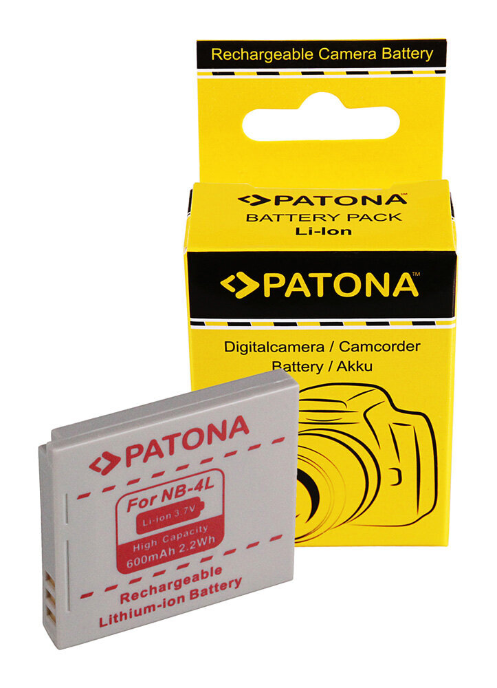 Patona Canon NB-4L kaina ir informacija | Akumuliatoriai vaizdo kameroms | pigu.lt