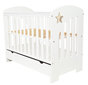 Vaikiška lovytė su stalčiumi Arus Star, 120x60 cm, balta цена и информация | Kūdikių lovytės | pigu.lt