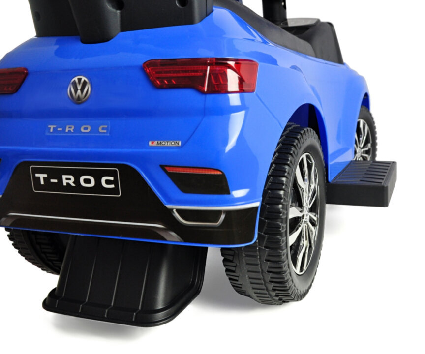 Automobilis vaikams su rankena Volkswagen T-Roc, juodas/mėlynas kaina ir informacija | Žaislai kūdikiams | pigu.lt