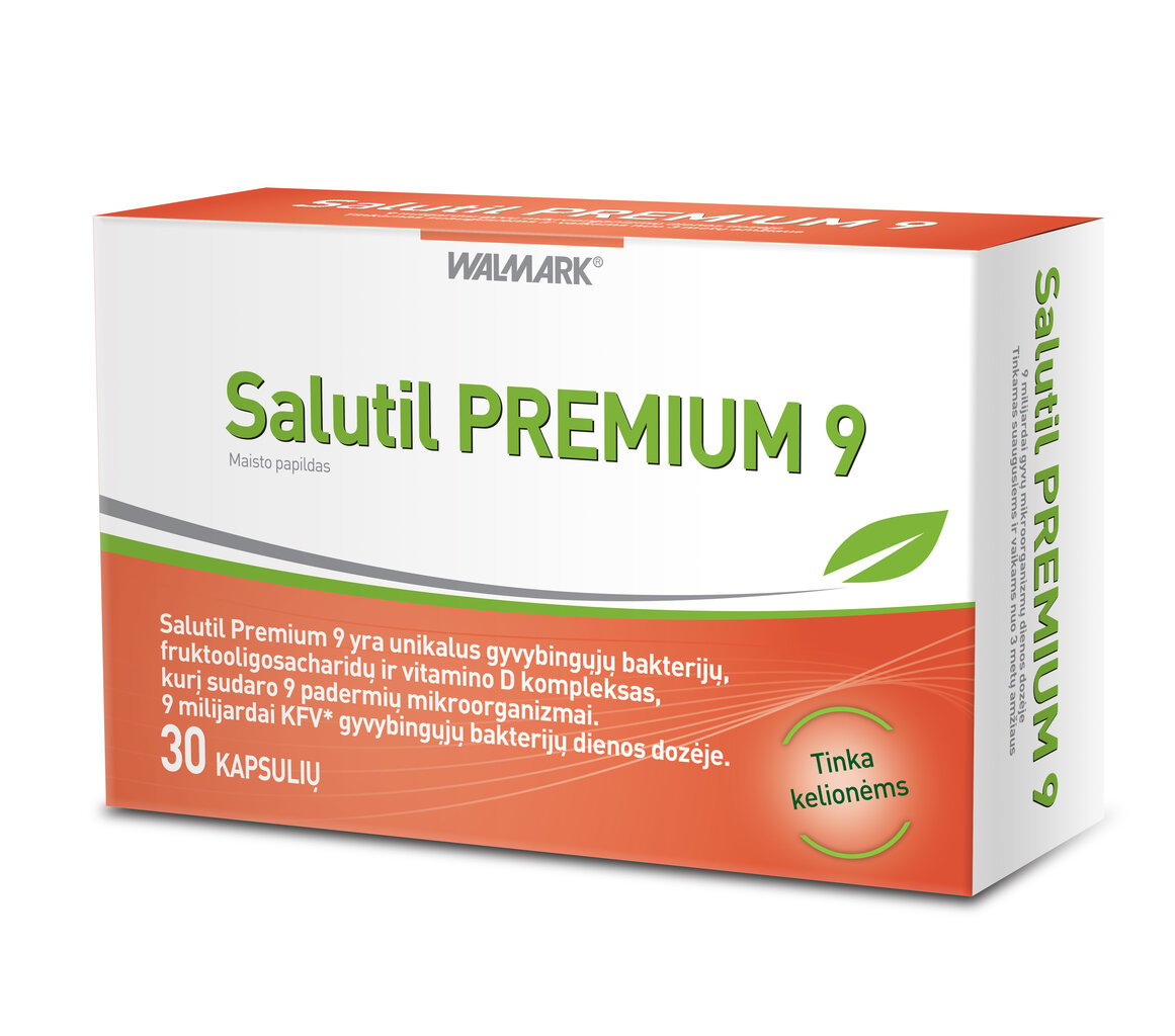 Maisto papildas Salutil Premium 9, 30 kaps. цена и информация | Vitaminai, maisto papildai, preparatai gerai savijautai | pigu.lt