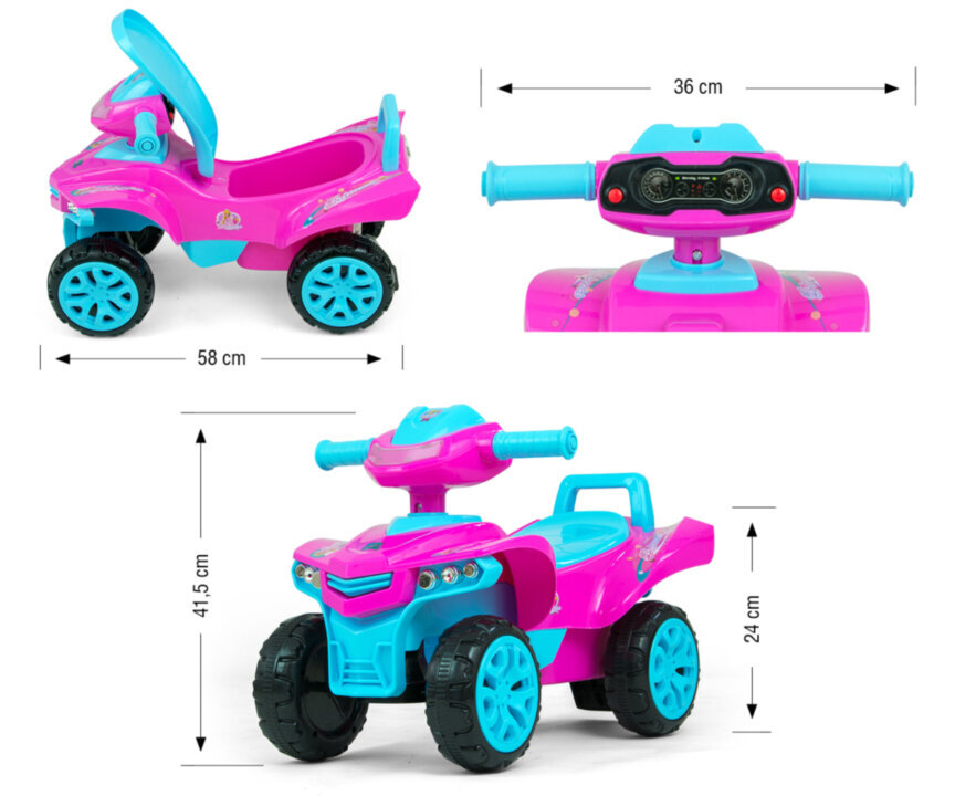 Automobilis vaikams Monster Milly Mally, mėlynas kaina ir informacija | Žaislai kūdikiams | pigu.lt