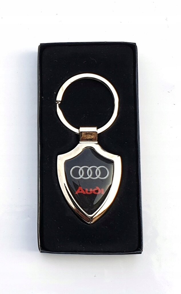 Raktų pakabukas su logotipu Audi, sidabrinis цена и информация | Raktų pakabukai | pigu.lt