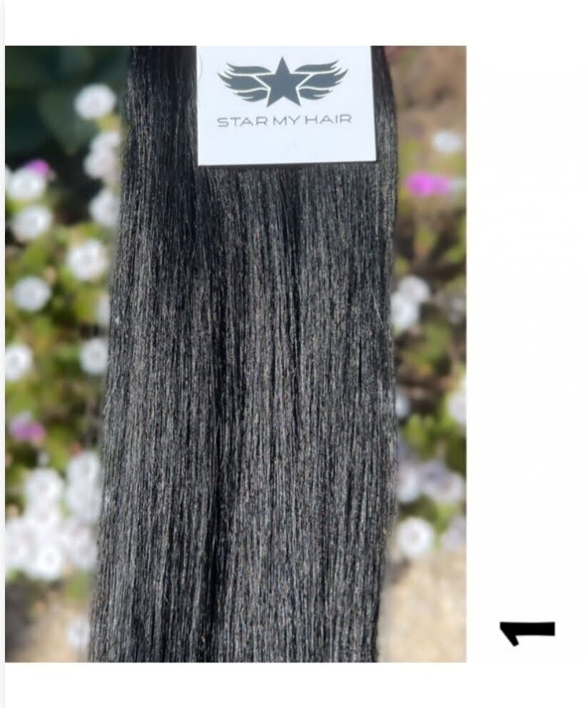 Natūralūs prisegami juodos spalvos plaukų tresai StarMyHair Remy 6 dalių, 1B nr. kaina ir informacija | Plaukų aksesuarai | pigu.lt