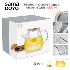 Samadoyo premium klass virdulys su stikliniu filtru, 900 ml kaina ir informacija | Samadoyo Virtuvės, buities, apyvokos prekės | pigu.lt