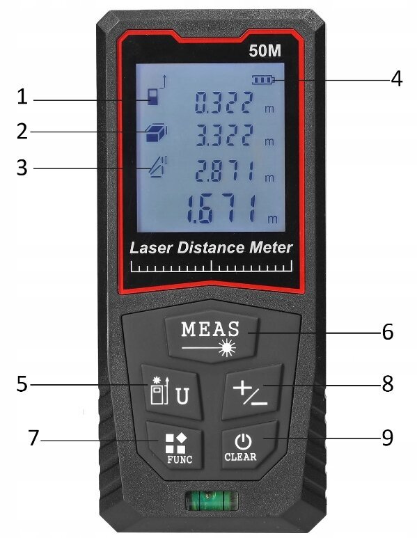 Lazerinis atstumo matuoklis Brico kaina ir informacija | Mechaniniai įrankiai | pigu.lt