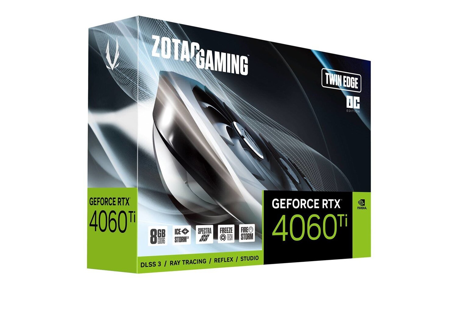 Zotac Gaming GeForce RTX 4060 Ti Twin Edge OC (ZT-D40610H-10M) kaina ir informacija | Vaizdo plokštės (GPU) | pigu.lt