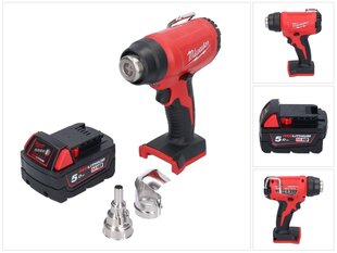 Akumuliatorinis karšto oro pistoletas Milwaukee M18 BHG-501 kaina ir informacija | Orapūtės | pigu.lt