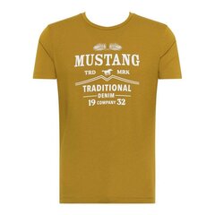 Marškinėliai vyrams Mustang Alex C Print M 1012500 6370, žali kaina ir informacija | Vyriški marškinėliai | pigu.lt
