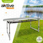 Sulankstomas stalas Aktive Foldable, 149x71,5x80 cm, baltas kaina ir informacija | Turistiniai baldai | pigu.lt