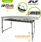 Sulankstomas stalas Aktive Foldable, 149x71,5x80 cm, baltas kaina ir informacija | Turistiniai baldai | pigu.lt