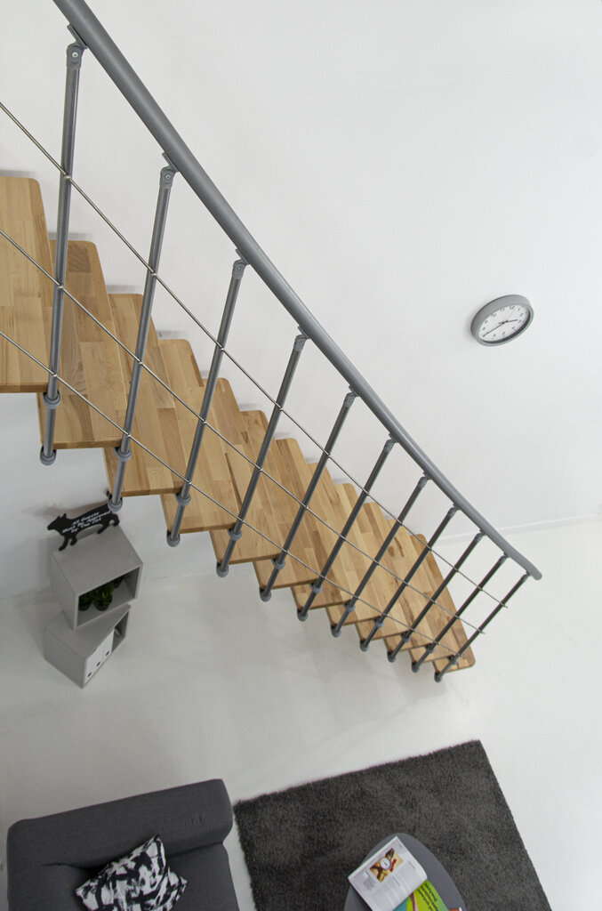 Moduliniai laiptai Comfort Top Minka, sidabrinės spalvos/rudi, 312 cm kaina ir informacija | Laiptai | pigu.lt