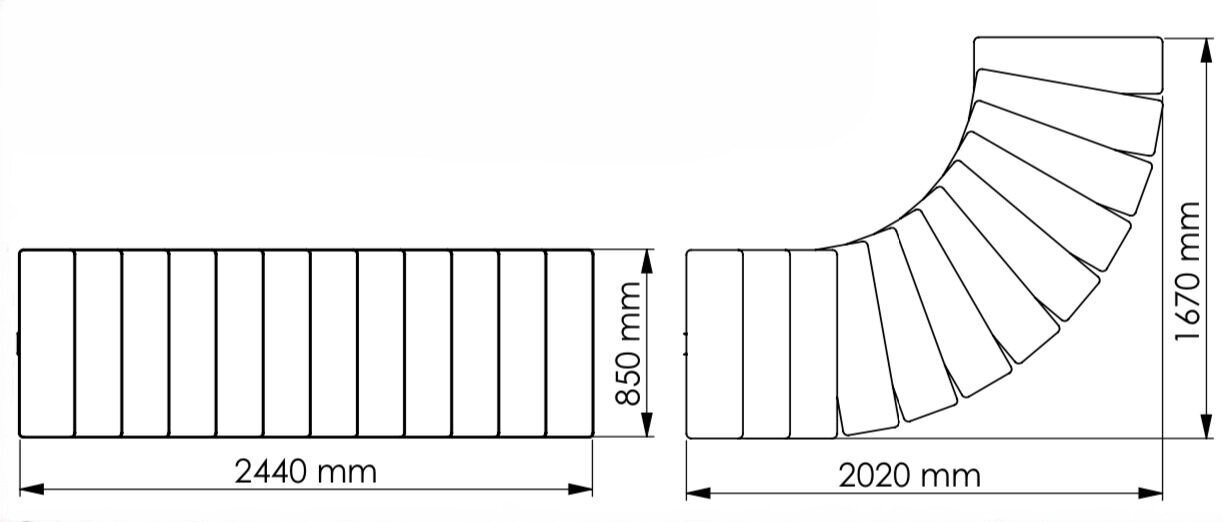 Moduliniai laiptai Comfort Top Minka, sidabrinės spalvos/rudi, 312 cm kaina ir informacija | Laiptai | pigu.lt