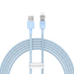 Fast Charging cable Baseus USB-A to Lightning  Explorer Series 2m, 2.4A (blue) цена и информация | Кабели для телефонов | pigu.lt