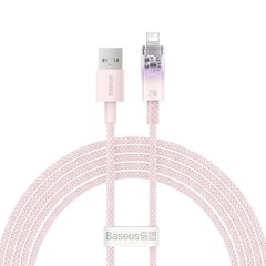 Fast Charging cable Baseus USB-A to Lightning  Explorer Series 2m, 2.4A (pink) цена и информация | Кабели для телефонов | pigu.lt