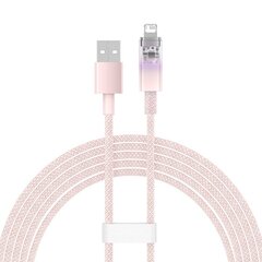 Fast Charging cable Baseus USB-A to Lightning  Explorer Series 2m, 2.4A (pink) цена и информация | Кабели для телефонов | pigu.lt