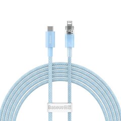Fast Charging cable Baseus USB-C to Lightning  Explorer Series 2m, 20W (blue) цена и информация | Кабели для телефонов | pigu.lt